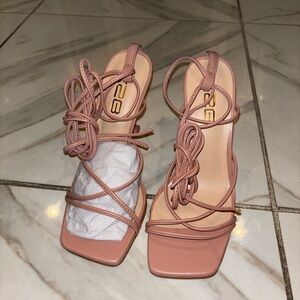 Elegant Pink Strappy Heels